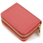 Women's Double Zipper Wallet Fashion Short Credit Card Holder with Large Capacity Coin Purse