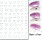 3d Nail Art Stickers Red Black White Love Hearts Stars Clouds French Full Tips Adhesive Nail Decals Slider For Manicure
