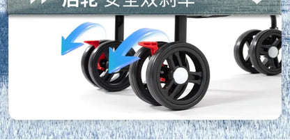 2026 New Lightweight Foldable Pet Stroller Teddy Cat Dog Handcart Outdoor Travel Cart for Small Pets