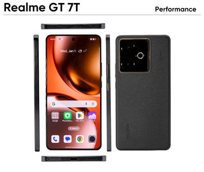 realme GT 7T Smartphone 5G MediaTek 8400-MAX 7000mAh Titan Battery 120W Ultra Charge 6.8'' 120Hz Display EU Version NFC