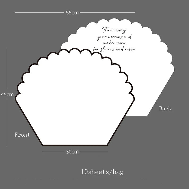 Valentine'S Day Aesthetics Wave Border Flower Wrapping Paper Art Dopamine Butterfly Bouquet Korean Wrapping Paper For Flowers