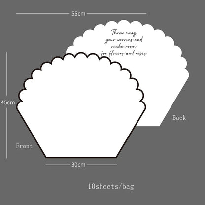 Valentine'S Day Aesthetics Wave Border Flower Wrapping Paper Art Dopamine Butterfly Bouquet Korean Wrapping Paper For Flowers