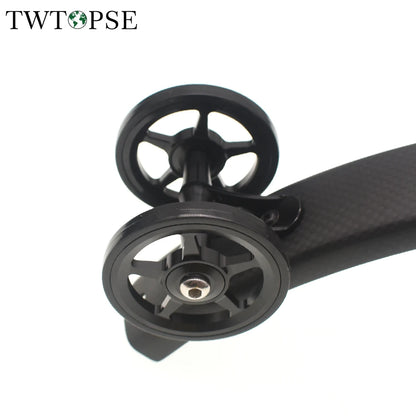 TWTOPSE dviračio lengvoji padanga sparnų ratukas, skirtas Brompton sulankstomam dviračiui, purvasaugio ratas, dvigubas AL7075 CNC A C linija 77g 60mm