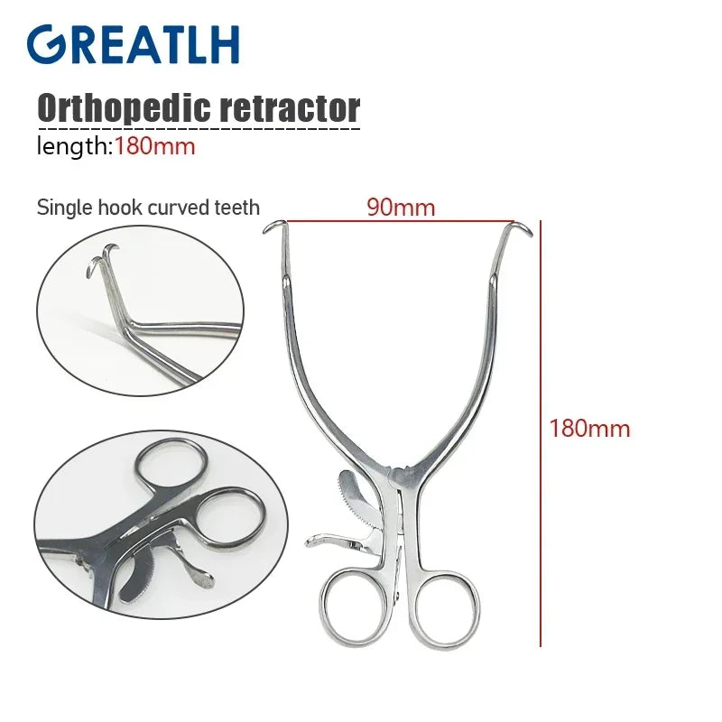 GREATLH Veterinary Instruments  Orthopedics Weitlaner Retractor Stainless Steel Self-Retaining Retractor pet