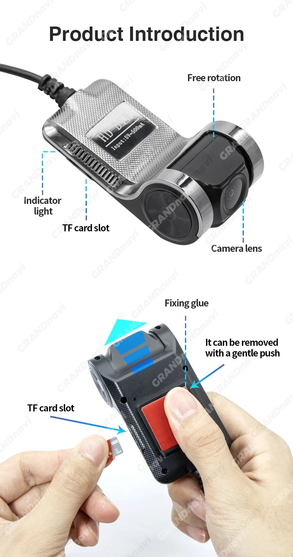 Car DVR Camera USB Full HD720P ADAS Dash Cam Video Recorder Night Vision For Universal Android Car Radio Navigation