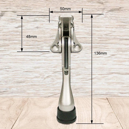 Door Stopper Heavy Duty Mute Zinc Alloy Door Stops with Non-Slip Rubber Tip Hidden Wall Protector Hardware
