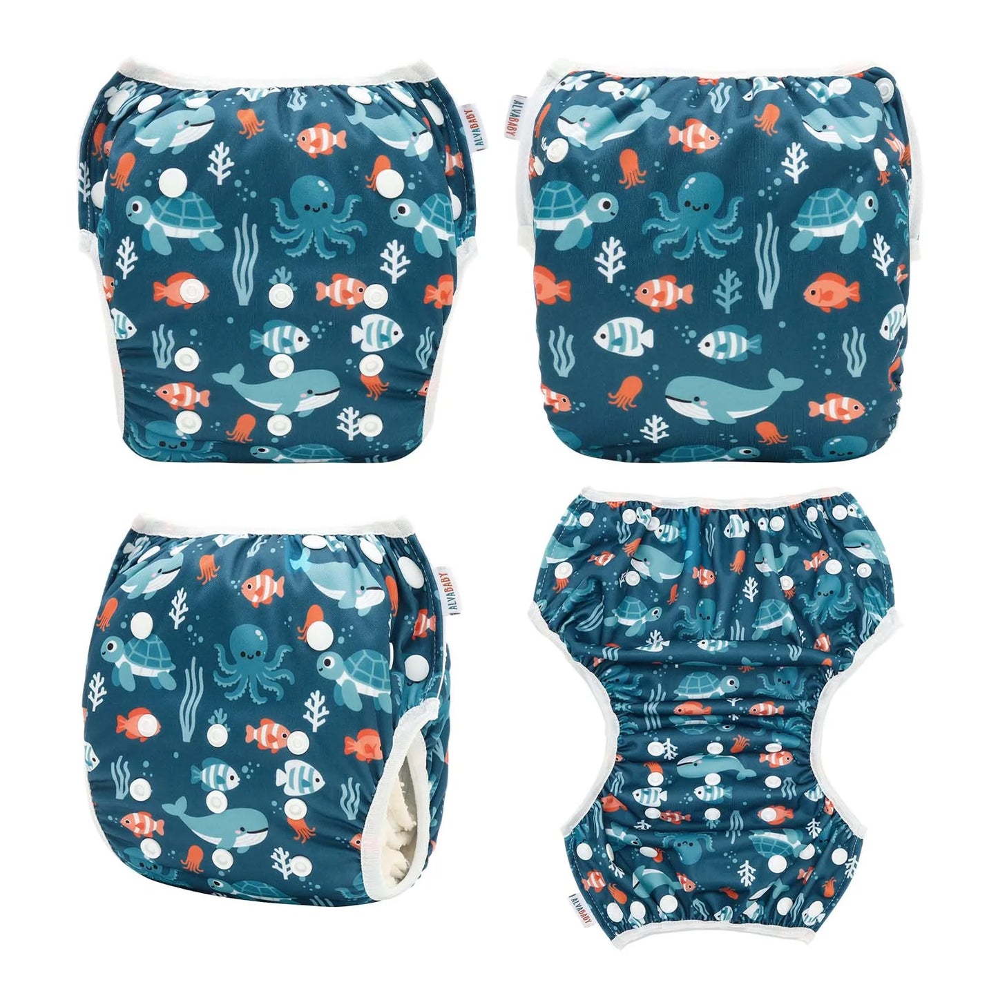 U PICK ALVABABY Swim Diaper Adjustable Swim Nappy for Swimming Lessons Fashion Design Swimming Nappy for Baby Under 8 Months