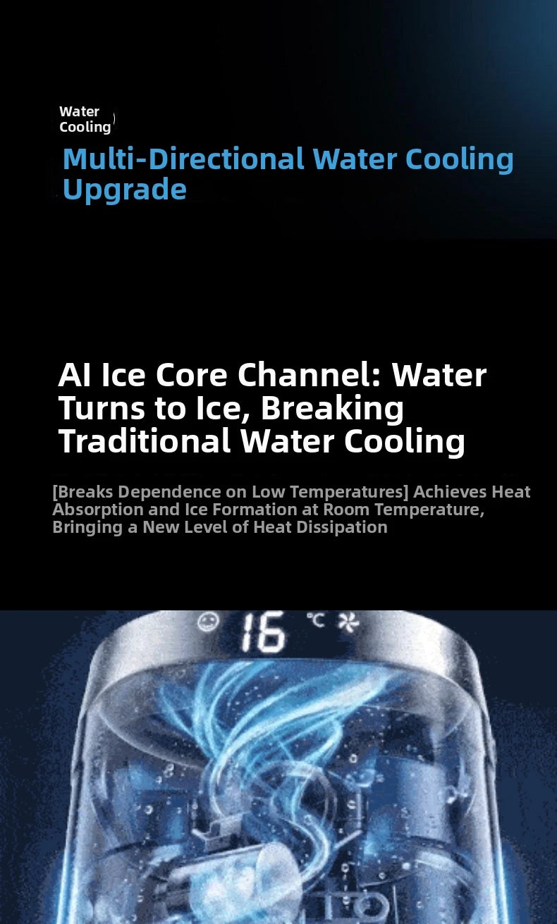 Portable Air Conditioner Fan, Personal Evaporative Cooler with Water Tank & Ice Pack, Quiet 3-Speed Tower Cooling Fan Mobile