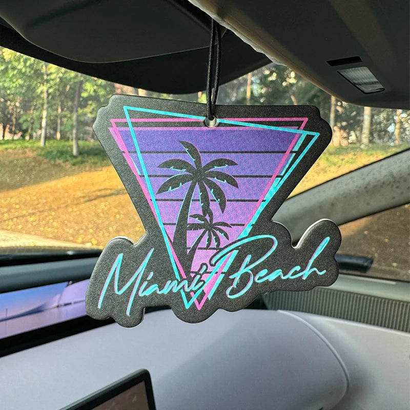 Miami Beach Bahamian Sea Breeze Scent (Romantic Fragrance) Car Air Freshener, Wardrobe Air Freshener, Perfume, Rearview Mirror Decoration, Car Interior Hanging Ornament, Natural Fragrance Air Purifier, Anime Cartoon Toilet Sc