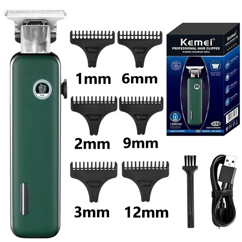 Kemei Electric Hair Cutting Machine Luminous High-power Silent Hair Clipper Man Shaver Trimmer For Men  KM-5098