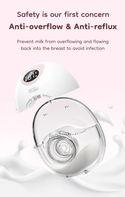 MAMIJOY 2PCS Wearable Electric Breast Pump 4 Modes 36Suction Levels Silent Leak-Proof Hands Free Breast Pumps Breastfeeding EB50