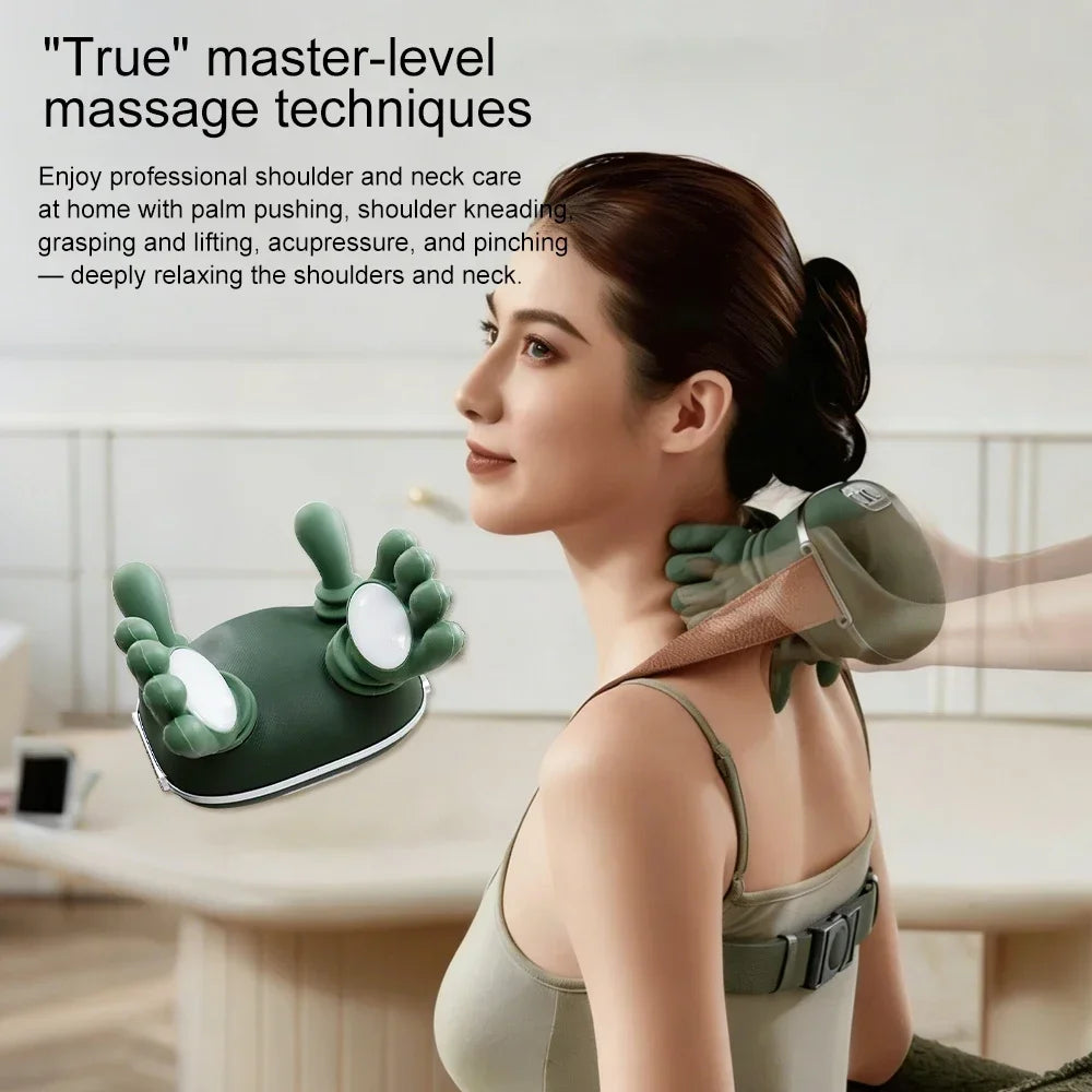 Bionic Finger Neck Shoulder Trapezius Muscle Relax Massager Neck Cervical Kneading Massage Shawl Brushless Motor Neck masajeador