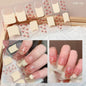 1PC Gel Nail Sticker Patch Slider Flower Gradient Color Back Glue Full Cover Waterproof Gel Nail Sticker UV Lamp Curing Manicur