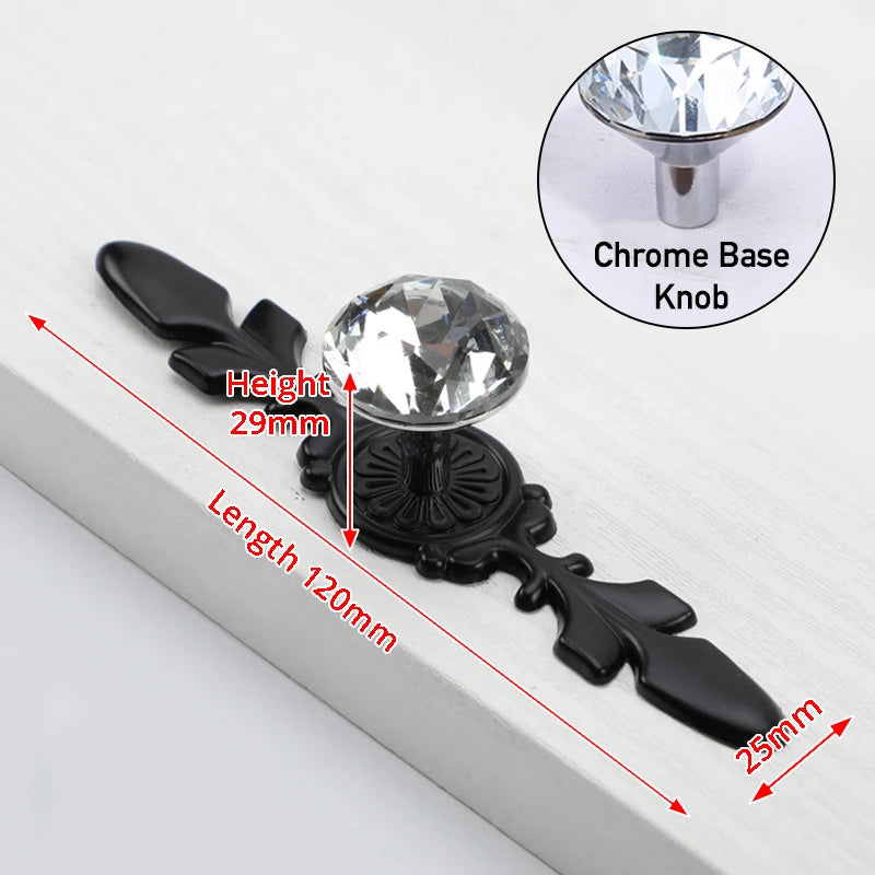 KAK Luxury Diamond Crystal Handles Shoebox Cabinet Handles Closet Door  Drawer Knobs Wardrobe Pulls Pullers With Screws Hardware