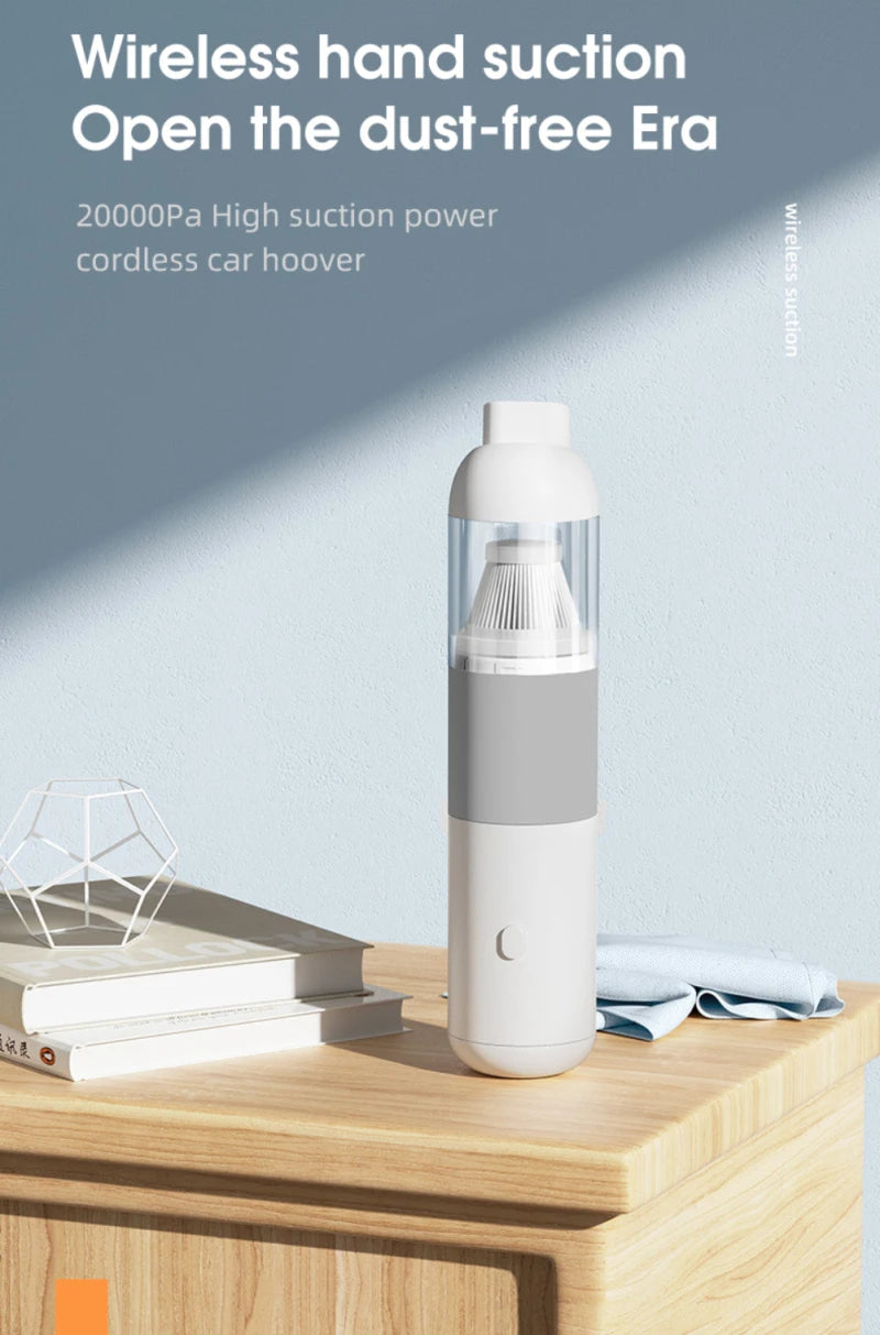 New Car Vacuum Cleaner Portable Mini Handheld Vacuum Cleaner Smart Home Car Dual-purpose Mi Wireless 20000PA Dust Catcher