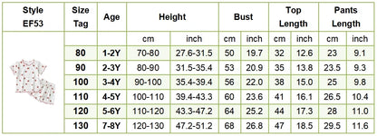 Baby Girl Strawberry Pajamas Set Summer Short Sleeve Thin Two Piece Toddler Kids Sleepwear Infant Home Wear Clothes