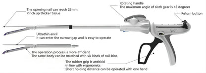 60mm Disposable Endo Linnear Cutter Stapler, Endoscopic Stapler, Veterinary Medical Instrument, Abdominal Surgery Equipment