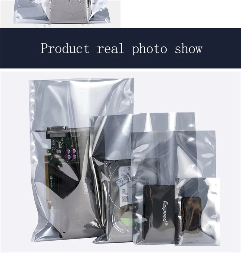 ESD Bag with Top Open Anti Static Shielding Package for Storage Electronic Components PCB Board Protection USB Pouches