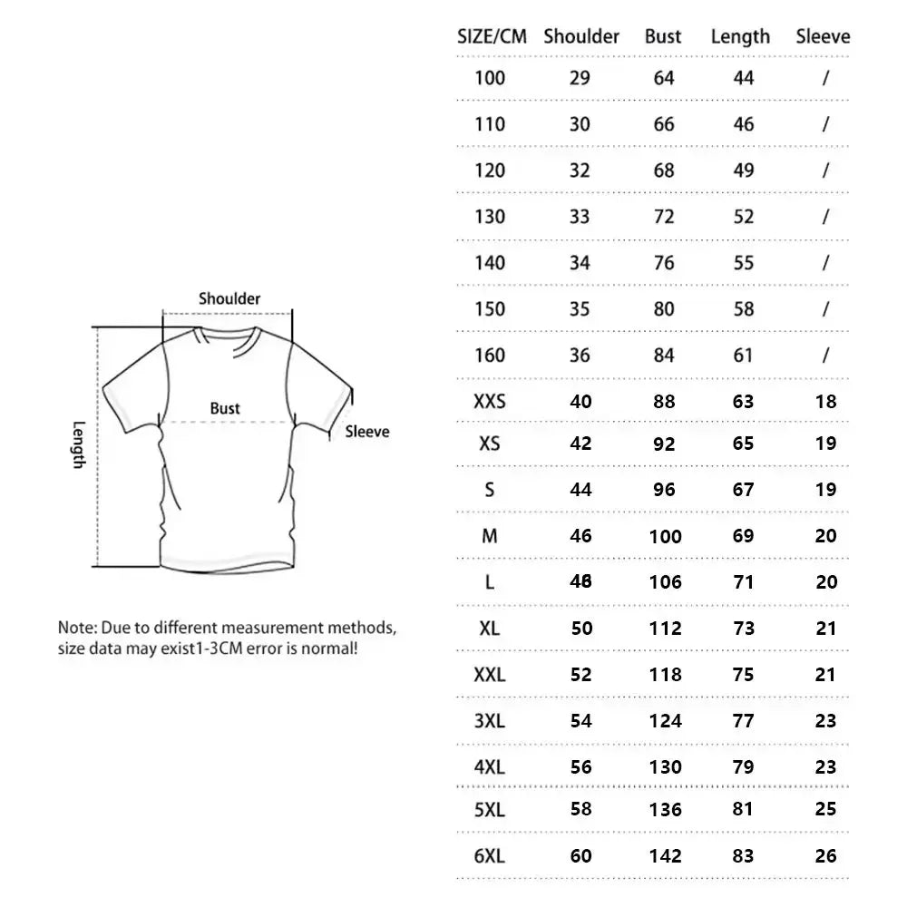 Classic Rock Helloween T-shirts Male 3D Print Men Women Hip Hop Trend Short Sleeve TShirt Street Loose Parent-child Short Sleev