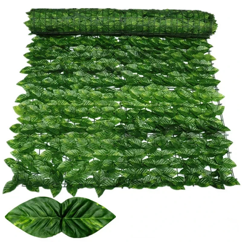 100X300cm Artificial Ivy Fence Plant Grass Wall Panel Faux Green Leaf Hedge Privacy  Screen Outdoor Home Garden Balcony Decor