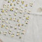 White Flower Petal Cherry Blossom Peach Blossom Falling Petal Floral Gradient 5D Self Adhesive Nail Art Sticker Manicure Decals