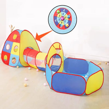 3pcs/set Children's Play Tent Ball Pit Crawling Tunnel Kid Playground Yard Outdoor Garden Toy Tent Baby Playpen Playground House