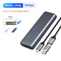 ORICO Tool Free Aluminum M2 NVMe SSD Enclosure 10Gbps PCIe Type C M.2 SSD Case NVMe M Key Solid State Drive Case Support UASP