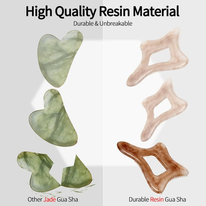 Resin Body Gua Sha Tool Large Gua Sha Body Tool Cellulite Massage Tool Lymphatic Drainage Tool for Face, Back Body Shaping Tools