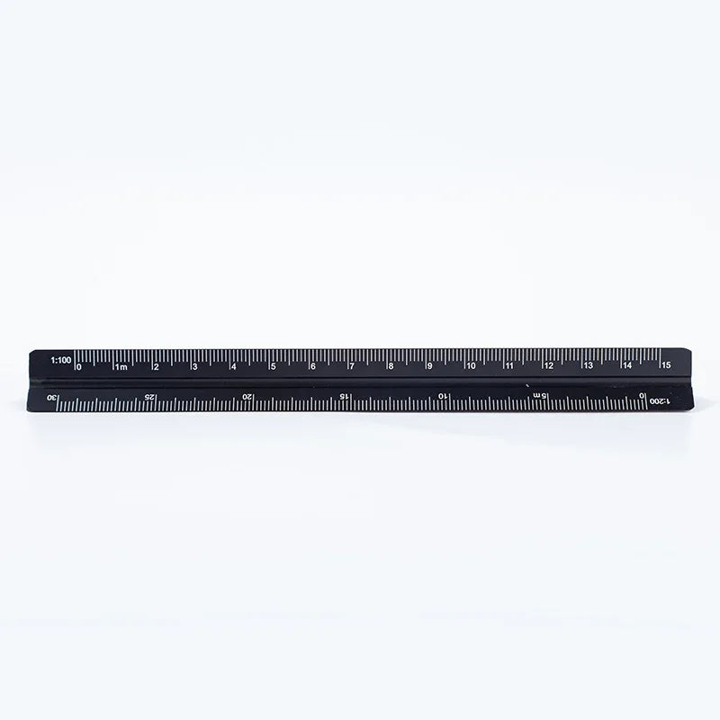 15cm Aluminum Triangular Scale Ruler - Student Architectural Measuring Tool for Drawing & Engineering