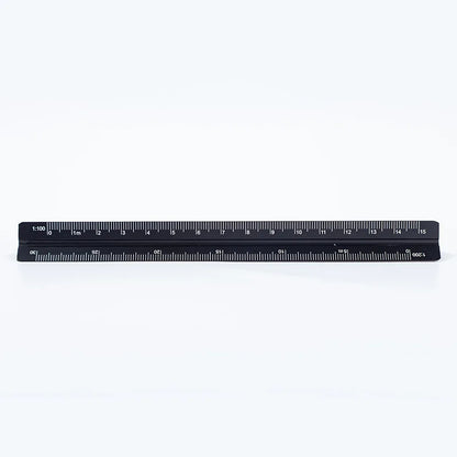 15cm Aluminum Triangular Scale Ruler - Student Architectural Measuring Tool for Drawing & Engineering