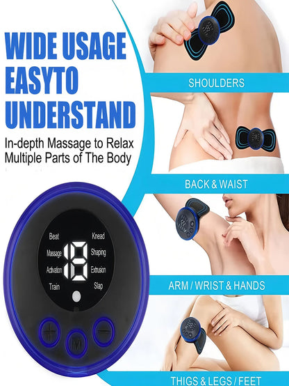 LCD Display EMS Neck Massage Electric Massager Cervical Neck Back Patch 8 Mode Pulse Muscle Stimulator