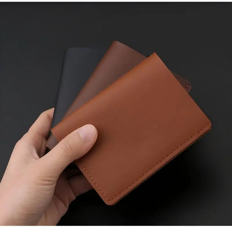Homefish Solid Color PU Leather Small Wallet for Short Simple Women's Purse with Buttons Ultra Thin Credit Card Bag Coin Purse