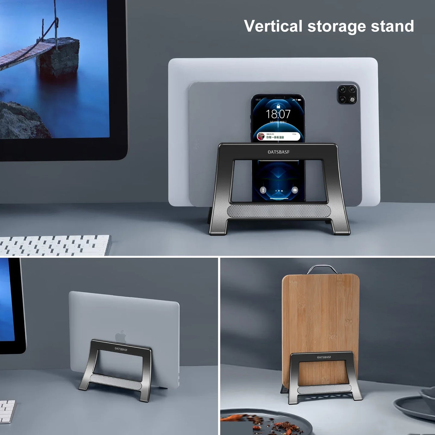 Eary Vertical Laptop Stand Holder for MacBook Air Pro Surface/Tablet/HP/Dell Gravity Notebook Stand ABS Support Up to 17.3 inch
