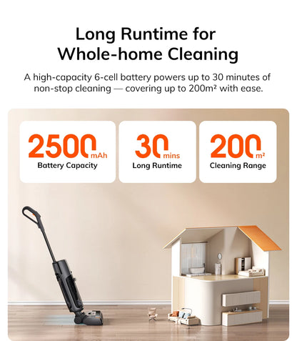 ILIFE W90 Pro Cordless Vacuum Cleaner Mop Wet & Dry, 7000Pa Suction, One Tap Self-Cleaning, Floor Washer, LED Display, Large Dual Water Tank, Upgraded W90