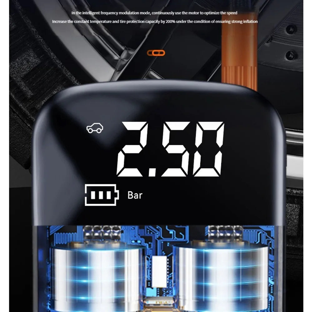 EAFC Car Tire Inflator Mini Air Compressor 12V 150PSI Portable Electric Air Pump For Motorcycle Bicycle Tire Air Filling Pump ﻿