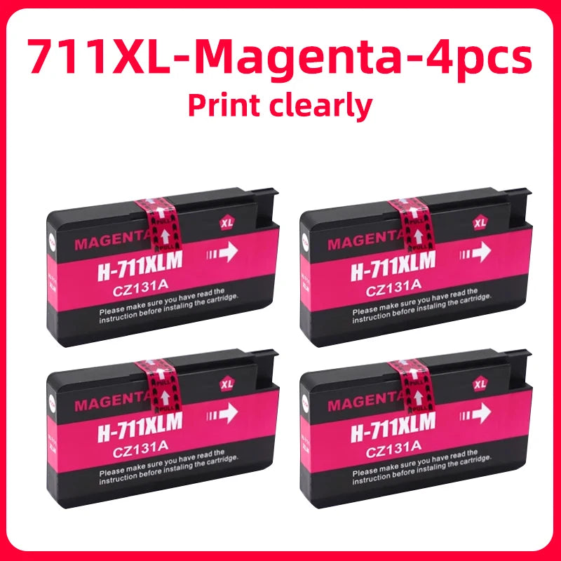 Compatible Ink Cartridge For HP 711 711XL For HP711 Replacement Ink Cartridge For HP DesignJet T520 T120 T530 T130Inkjet Printer