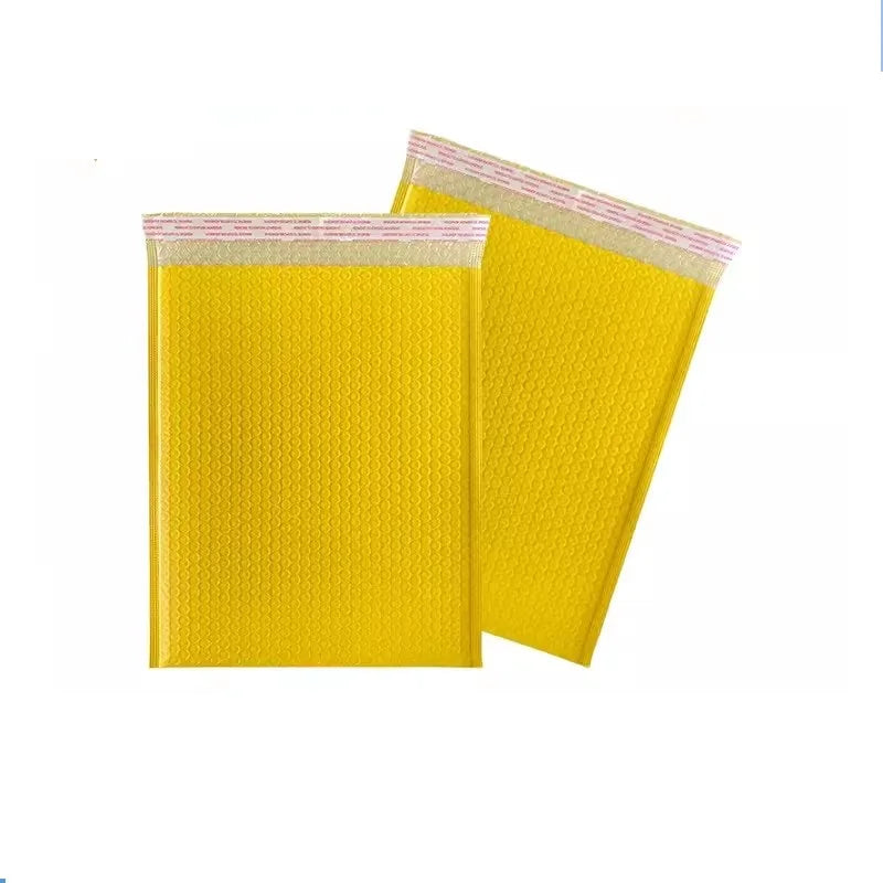NOT THICK yellow Color Small Big Bubble Bags for Pack Envelope Mail Bag Bubble Mailer for Small Business Packaging Shipping Wrap