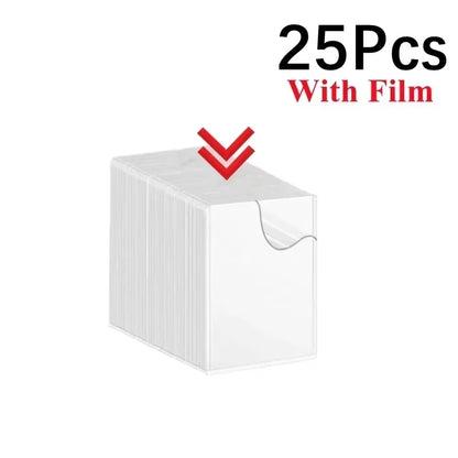 1/25/50Pcs Transparent Korean Kpop Card Sleeve with Protective Film Clear Card Holder Idol Photo Game Card Holders Cover 35PT