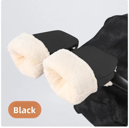 Stroller Gloves 1 Pair Winter Windproof Warm Simple Style Universal Prams Gloves Waterproof Baby Stroller Accessories