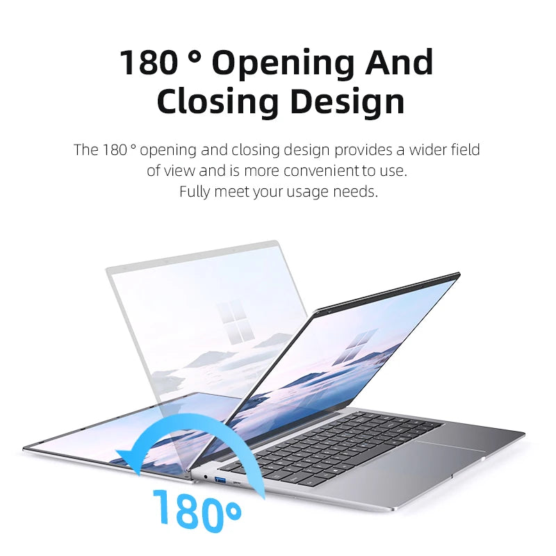 Xiaman 14.1 Inch HD Display Laptop Computer Windows 11 Pro Intel Atom A3950 Laptops Lightweight Notebook PC Office Study Computer