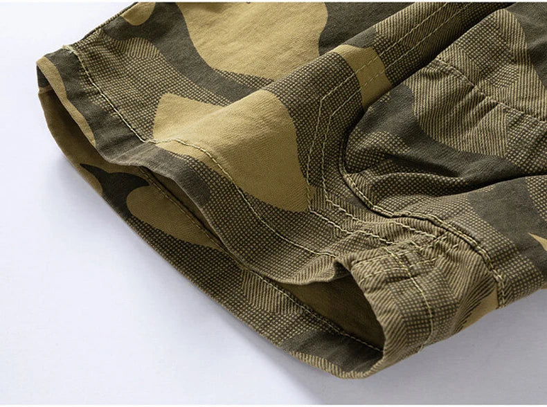 New Summer Men Cotton Cargo Camouflage Shorts Men Clothing Casual Breeche Bermuda Beach Jogger Shorts Male Hot Dropshipping