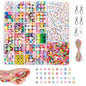1800 Pcs Kids DIY Bead Set Jewelry Making Kit Colorful Hand‑Craft Beads For Bracelet Necklace Making Educational Creative Toy Perfect Gift For Girls