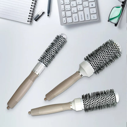 Hair Comb Professional Salon Hair Brush Hair Styling Hairbrush Hairdressing Comb Round Curly Hair Rollers Tools Blue