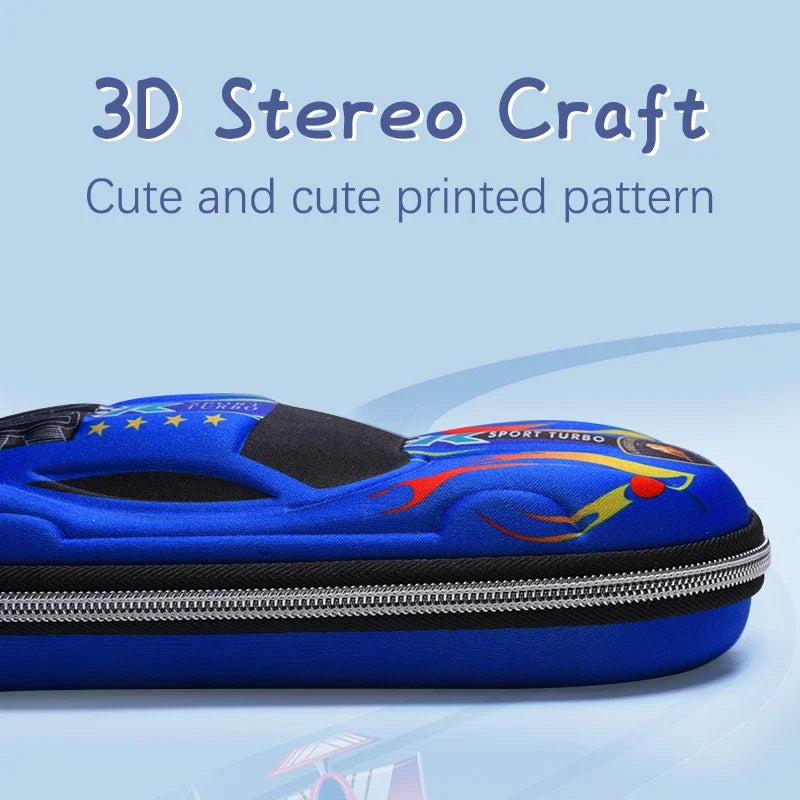 Ce Pen3D Racing Car Pencil Cases Cartoons School Pencil Case For Children Stationery Box EVA PU Plastic Pen Case Boyut Bag