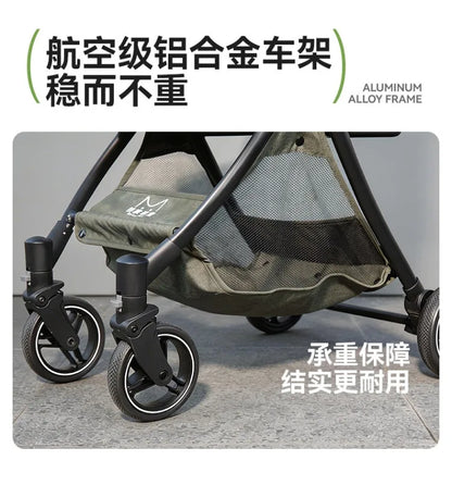 Large Space Detachable Pet Stroller One-Button Fold Portable Travel Cart for Dogs Cats