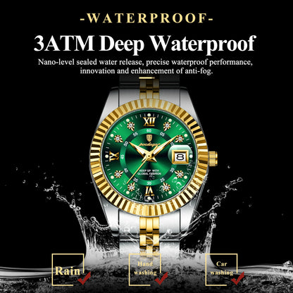 POEDAGAR Elegant Women's Watch Waterproof Luminous Date Fashion Ladies Wristwatch Stainless Steel Quartz Watches For Women Reloj