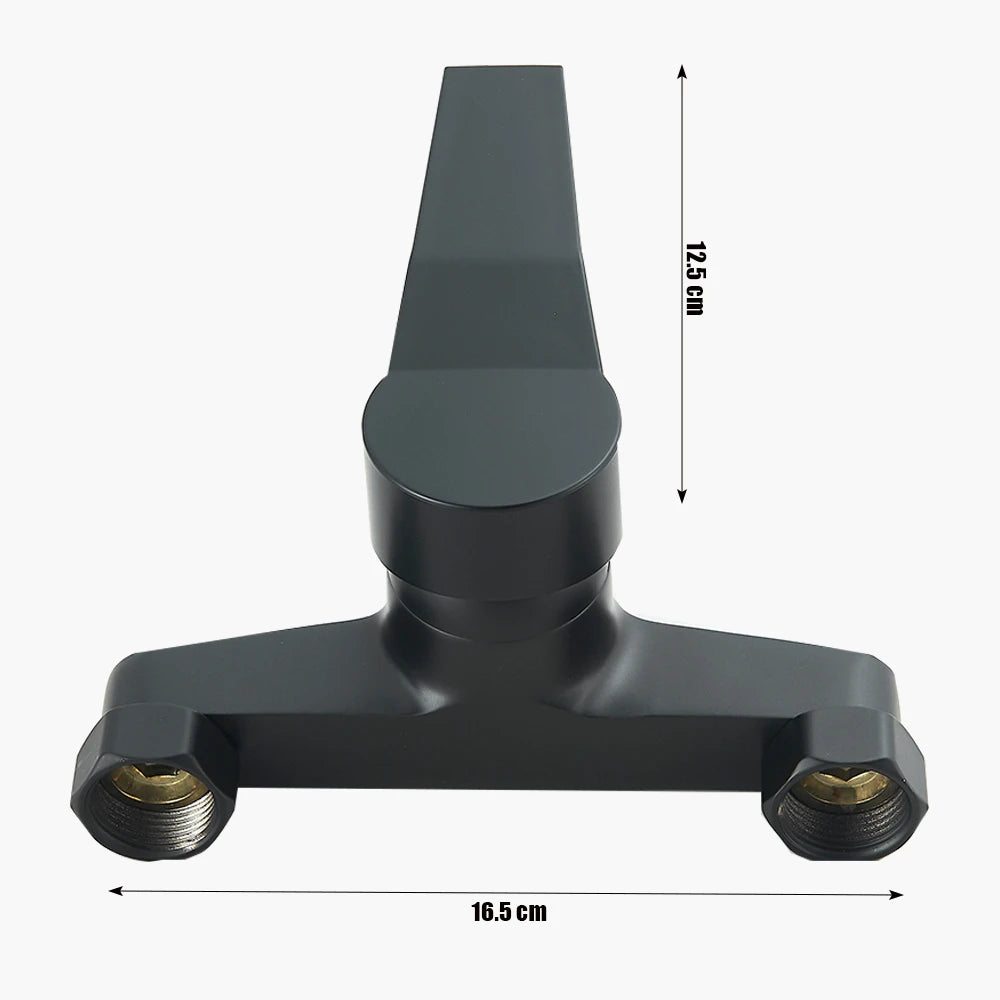 Black Bathroom Shower Faucet Set Bathtub Tap Wall Mounted Hot Cold Mixer Crane Shower Systems With ABS Handheld Shower