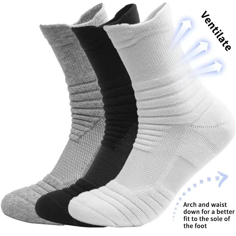 5 Pairs Socks MEN'S Mid-calf Spring and Autumn Sports Sweat Anti-odor MEN'S Socks Thin Sports Socks