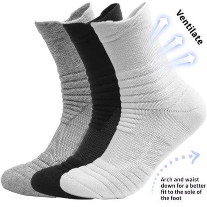 5 Pairs Socks MEN'S Mid-calf Spring and Autumn Sports Sweat Anti-odor MEN'S Socks Thin Sports Socks