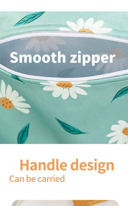 Elinfant 3PCS Portable Wet Dry Bag For Swimsuits,Waterproof Diaper Bags For Cloth Diapers,Washable Reusable Storage Bag